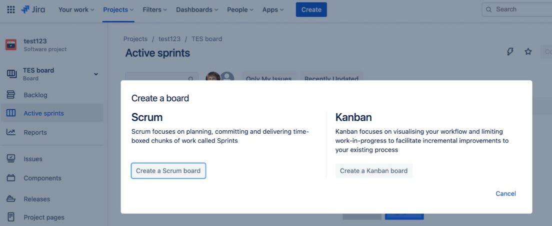 Jira Agile -How to Create an Agile Board in Jira step 2